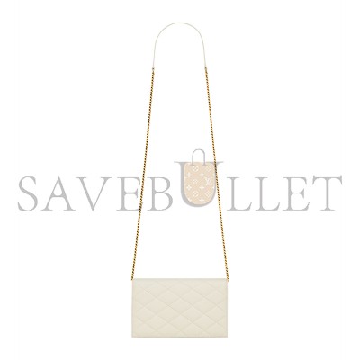 YSL PARIS CHAIN WALLET IN GRAIN DE POUDRE LEATHER 871149AAGOZ9207 (20*13*5cm)